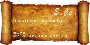 Streicher Cseperke névjegykártya